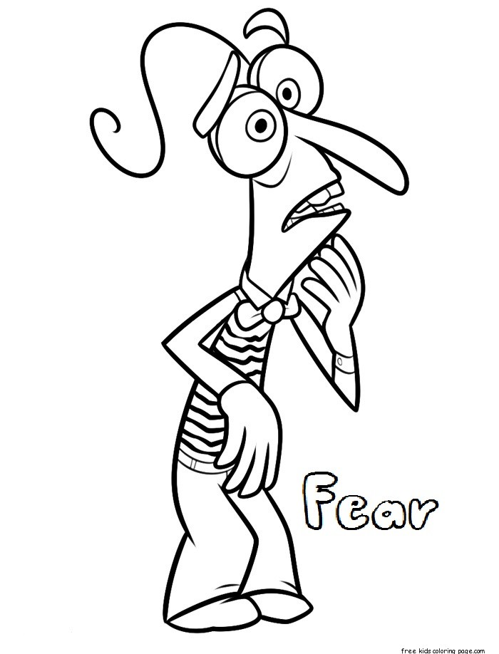 112+ Magical Inside Out Coloring Pages Fear Printable