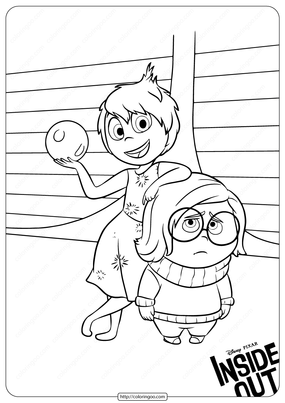 49+ Cute Joy From Inside Out Coloring Pages Printable