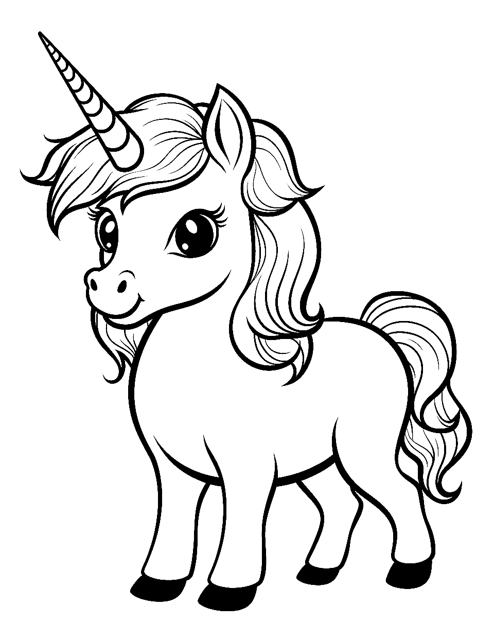 13+ Detailed Unicorn Coloring Pages for Kids Printable