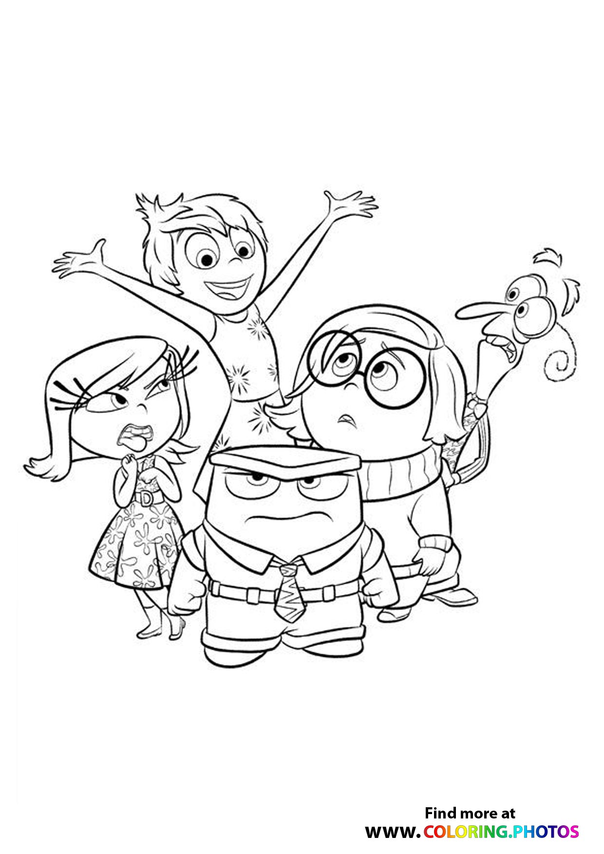 2+ Easy Joy Inside Out Coloring Pages Printable