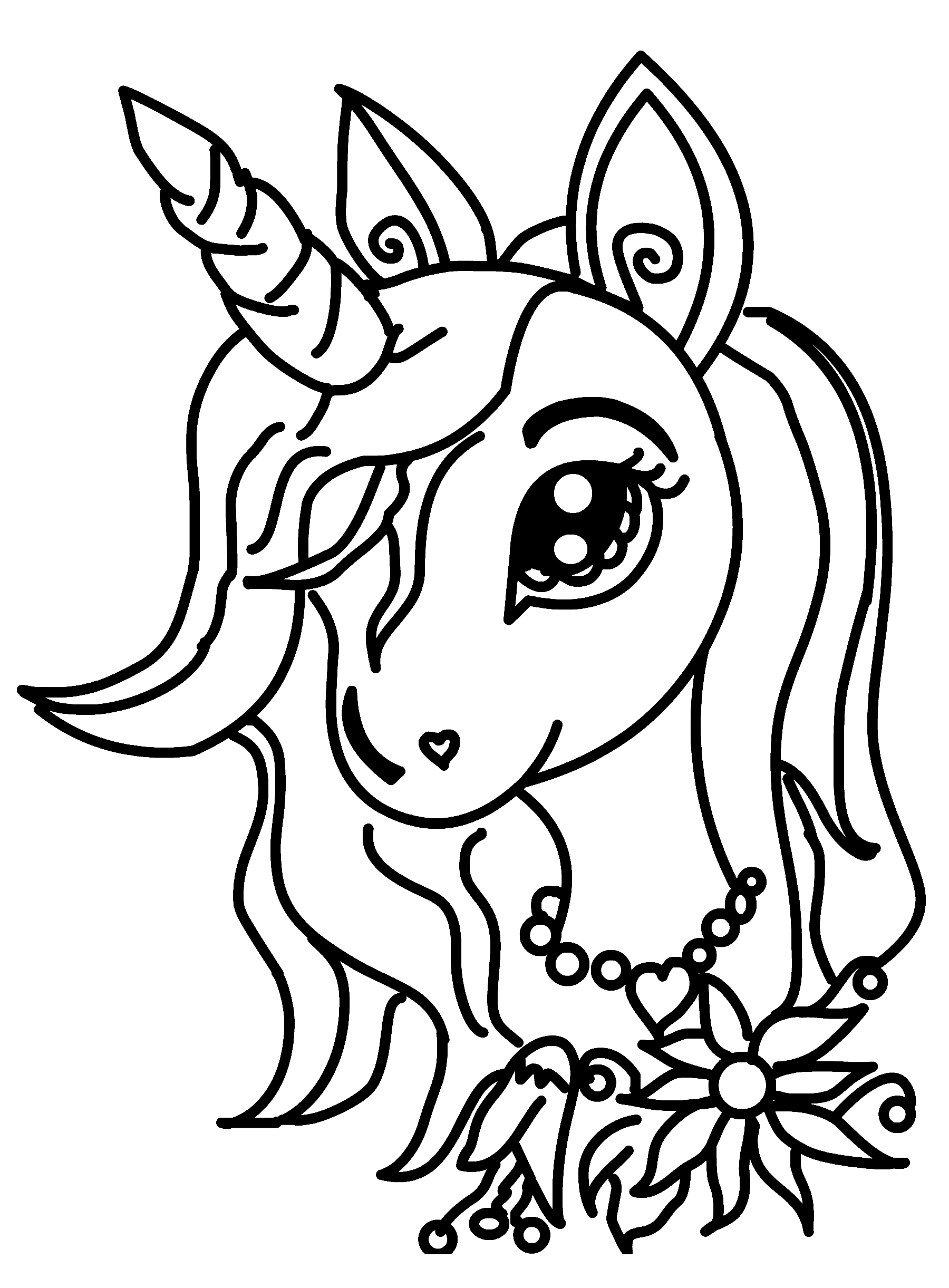 21+ Joyful Unicorn Coloring Pages for Kids Printable