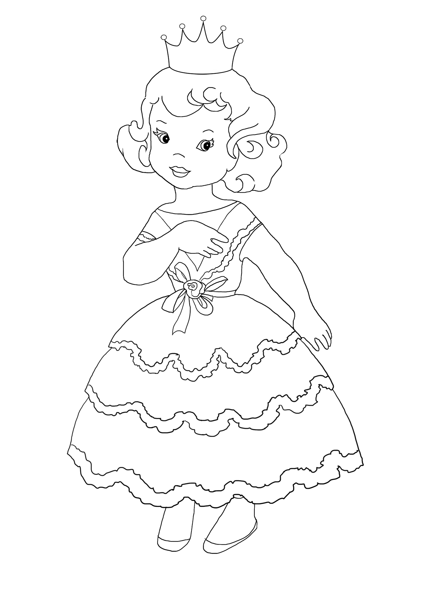 30+ Simple Princess Red Coloring Pages Printable