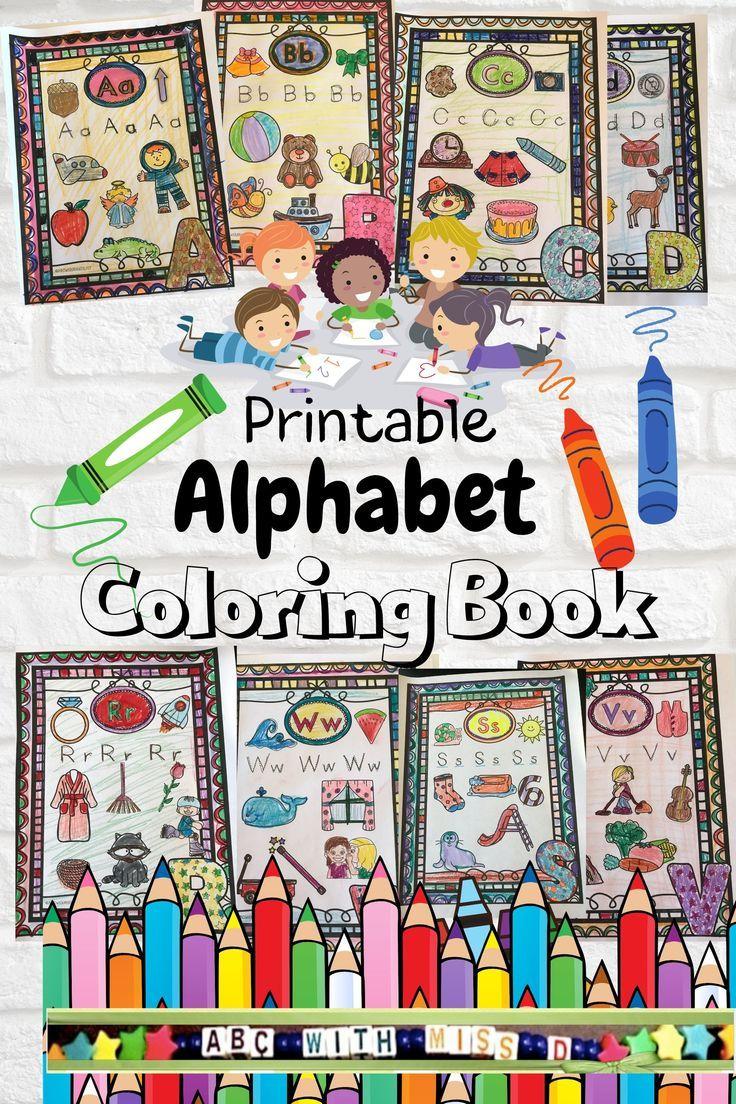 38+ Aesthetic Alphabet Book Coloring Pages with Simple Outline