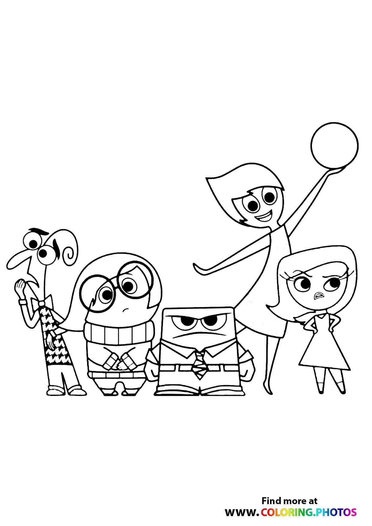 35+ Top Inside Out Characters Coloring Pages Printable