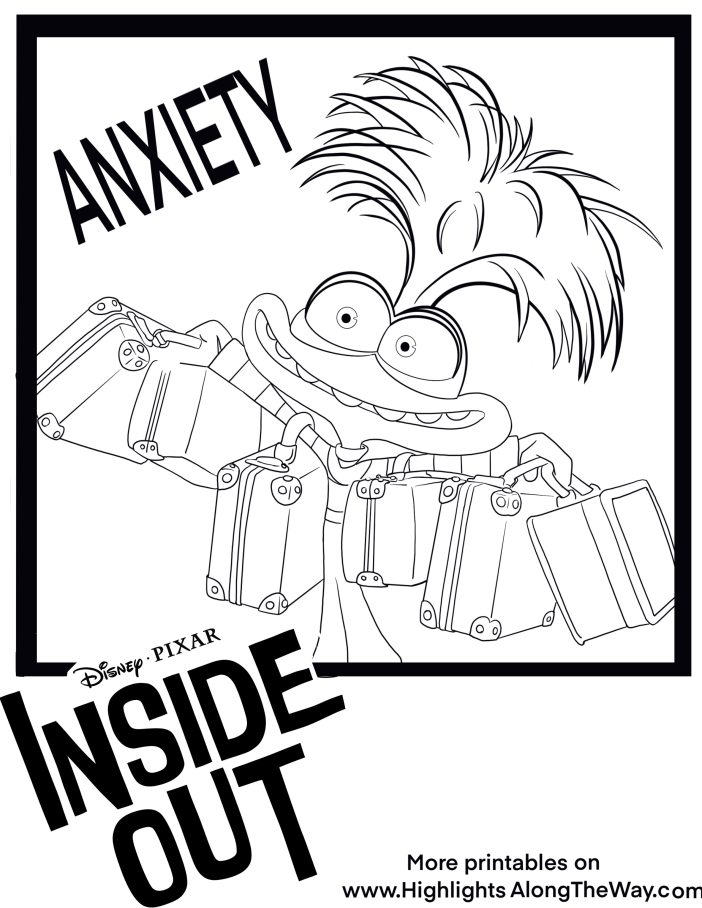 4+ Downloadable Inside Out 2 Printable Coloring Pages Printable