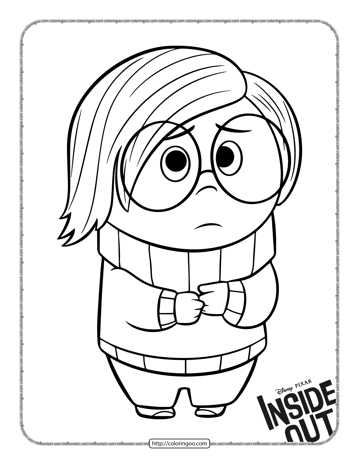 45+ Detailed Inside Out Coloring Book Printable