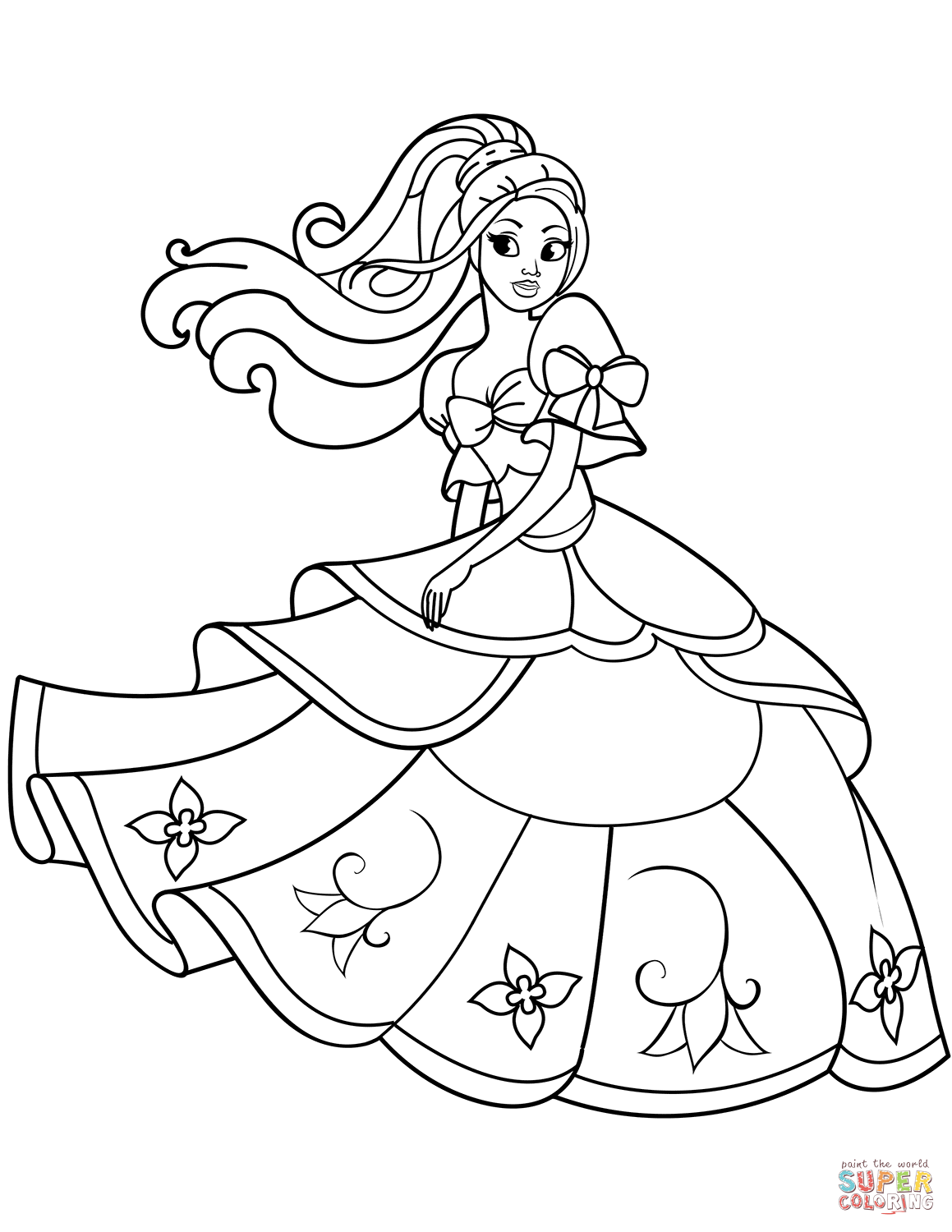 unique princess red coloring pages printable jpg