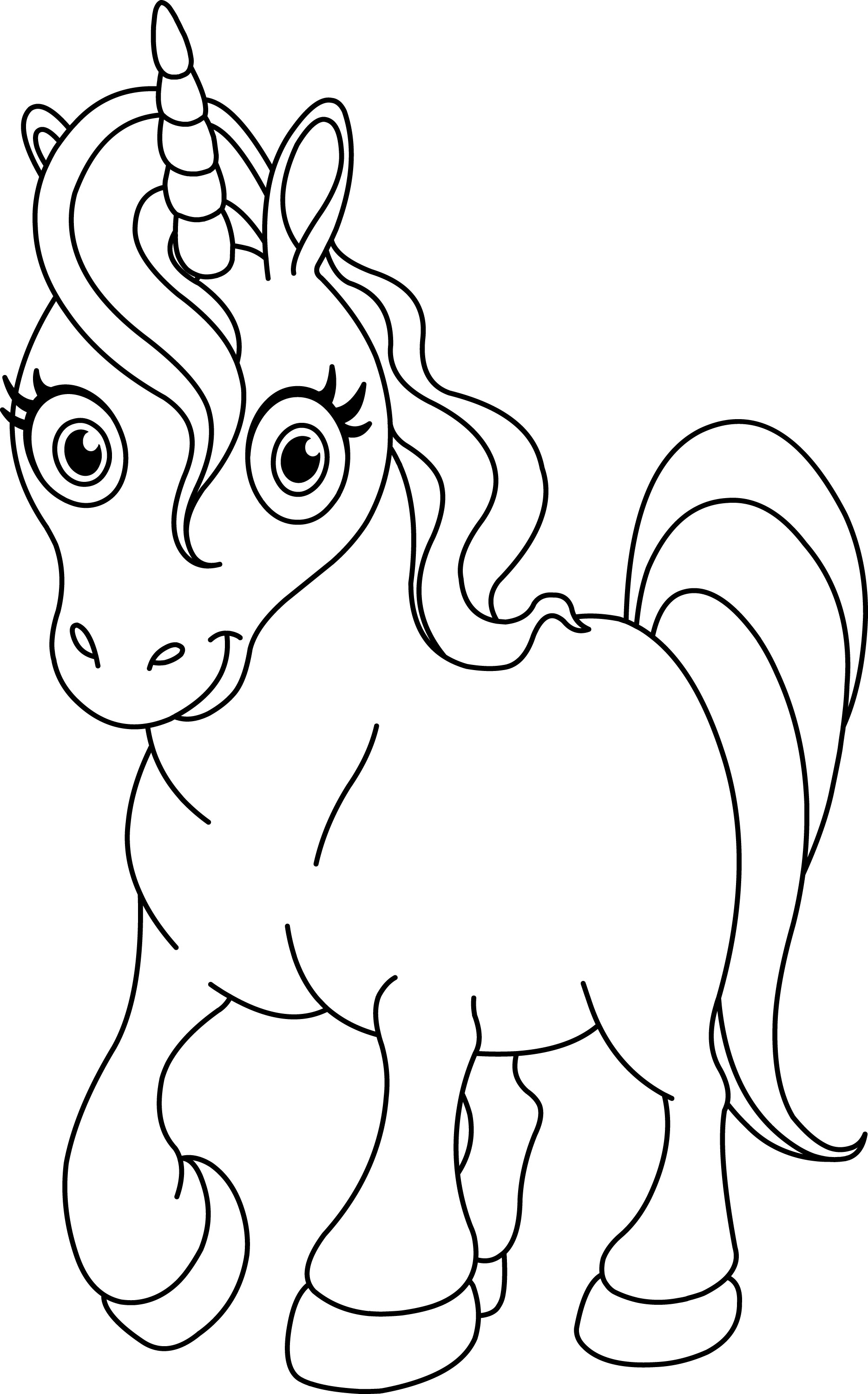 lovely unicorn coloring pages for kids printable jpg