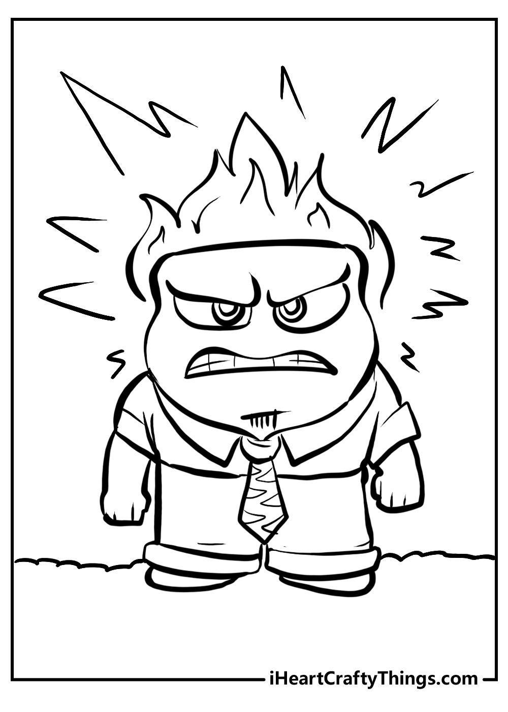 aesthetic anger from inside out coloring pages printable jpg