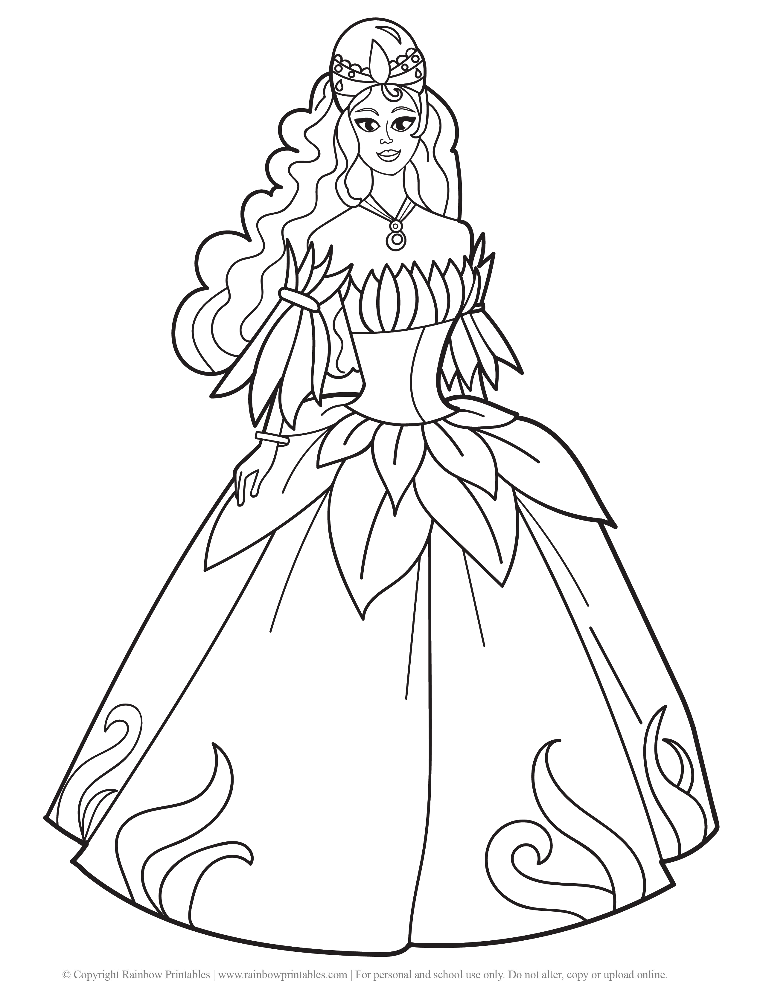 59+ Amazing Princess Red Coloring Pages Printable