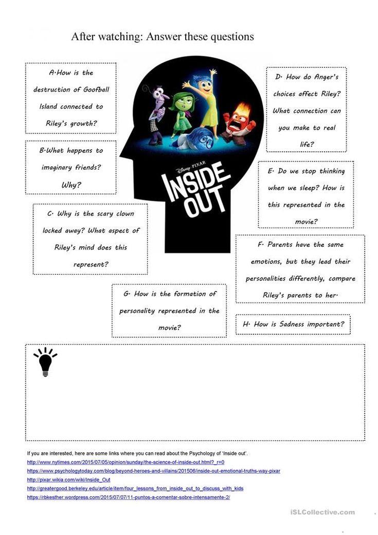 40+ Free Inside Out Activity Sheets Ideas