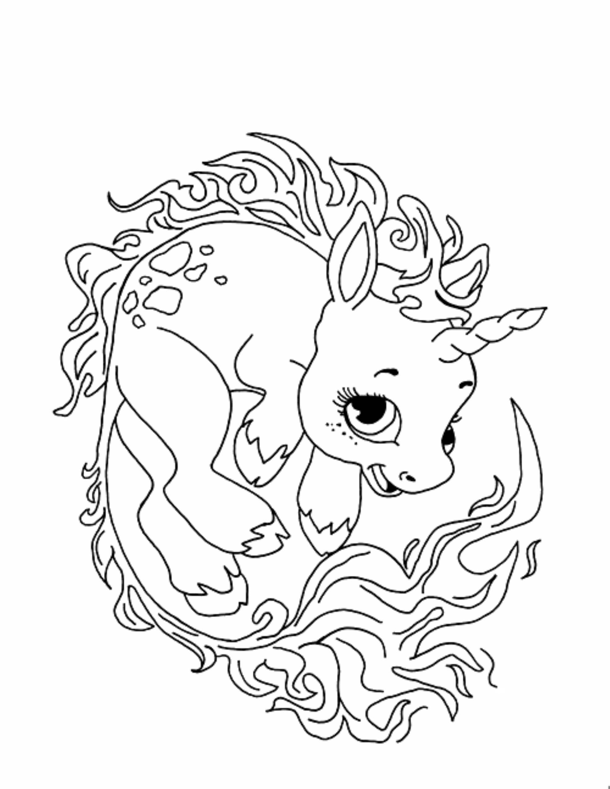 60+ Relaxing Unicorn Coloring Pages for Kids Printable