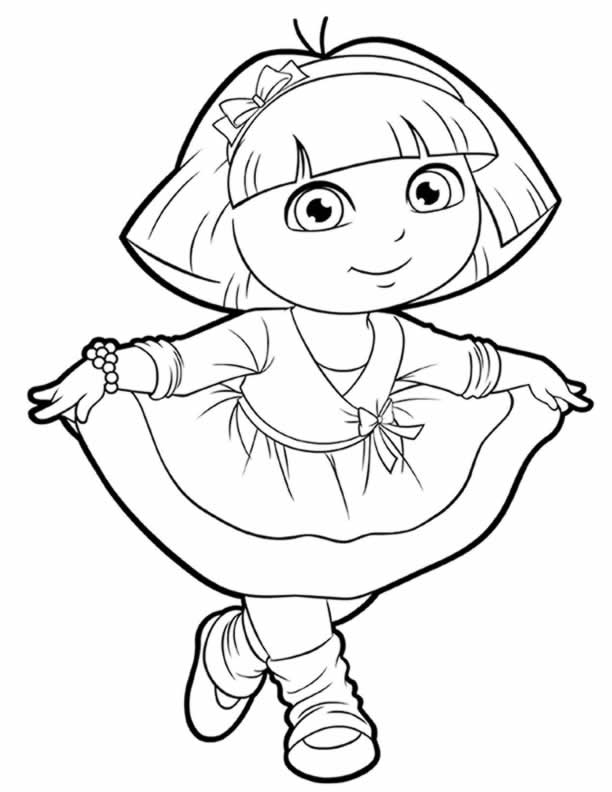 110+ Vibrant Dora Summer Coloring Pages Printable