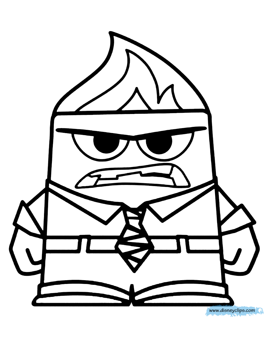 62+ Cute Anger From Inside Out Coloring Pages Printable