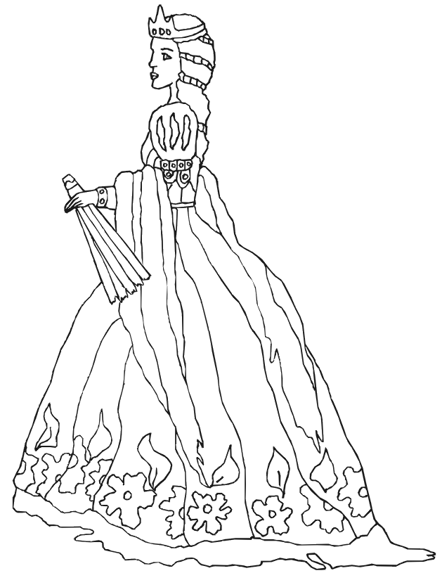 63+ Creative Princess Red Coloring Pages Printable