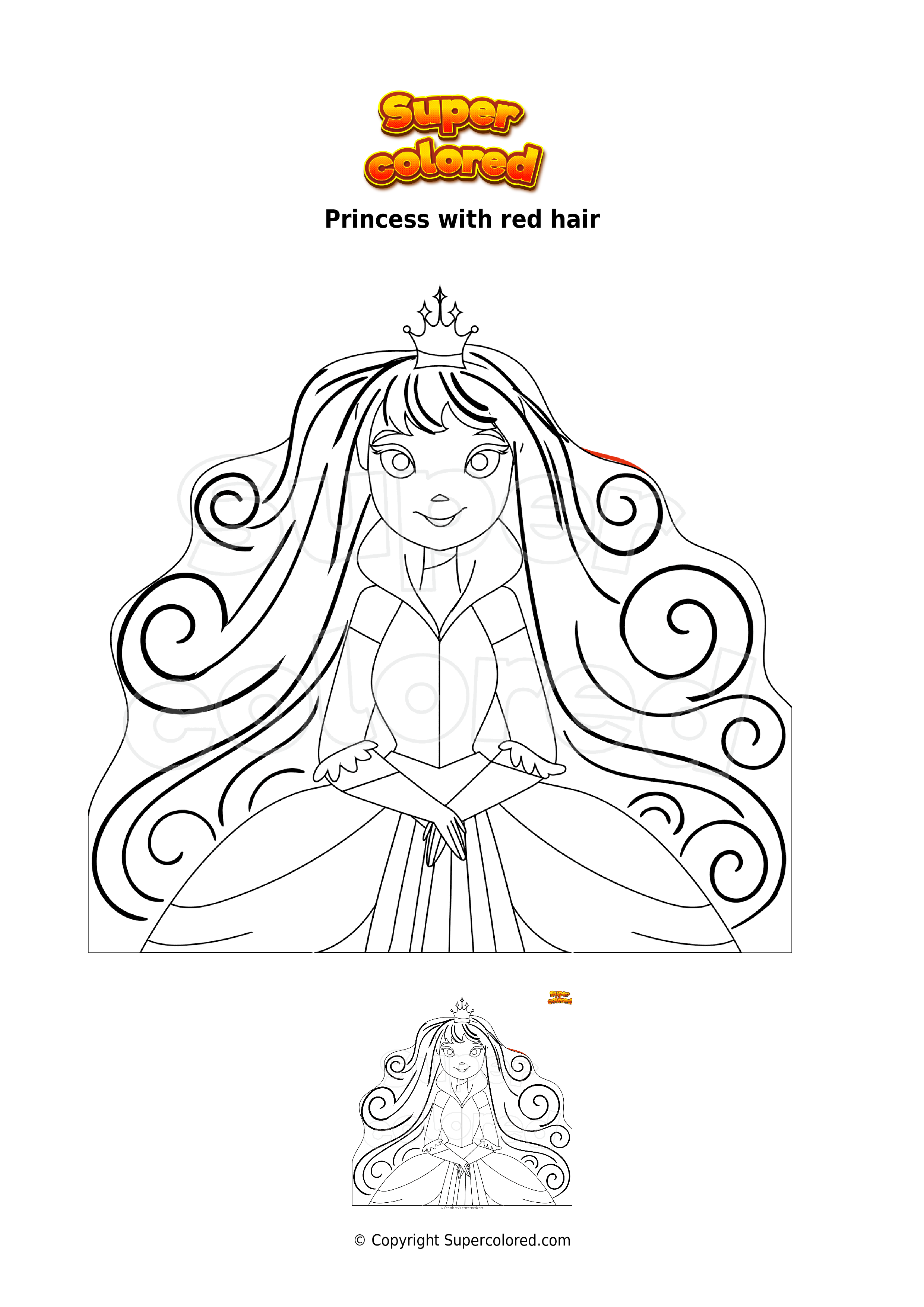 66+ Relaxing Princess Red Coloring Pages Printable