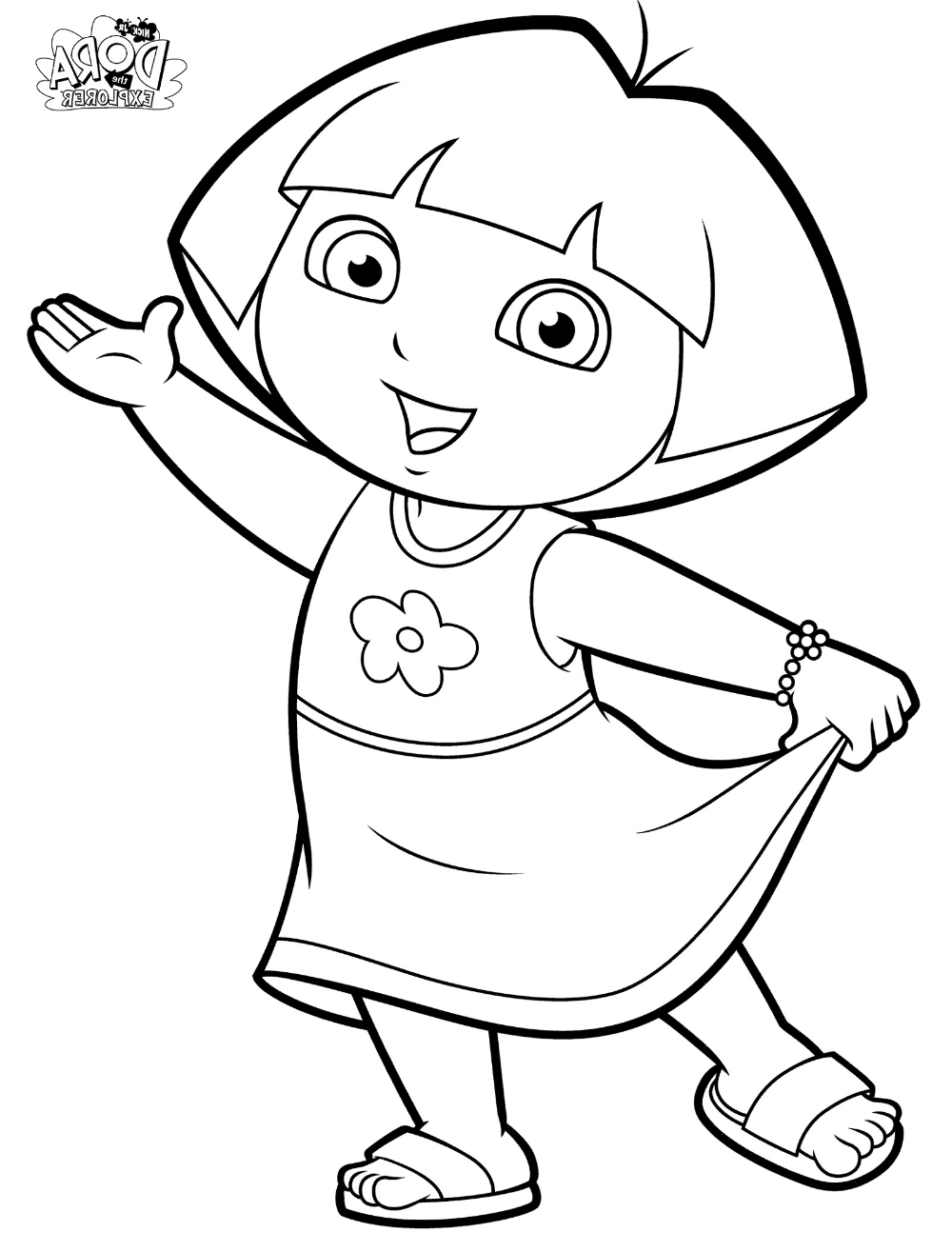 149+ Inspiring Dora Summer Coloring Pages Printable