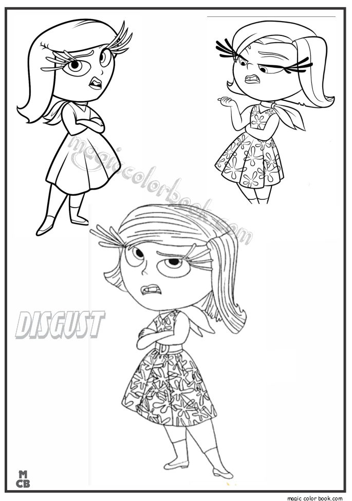 33+ Funtastic Disgust From Inside Out Coloring Pages Free Printable