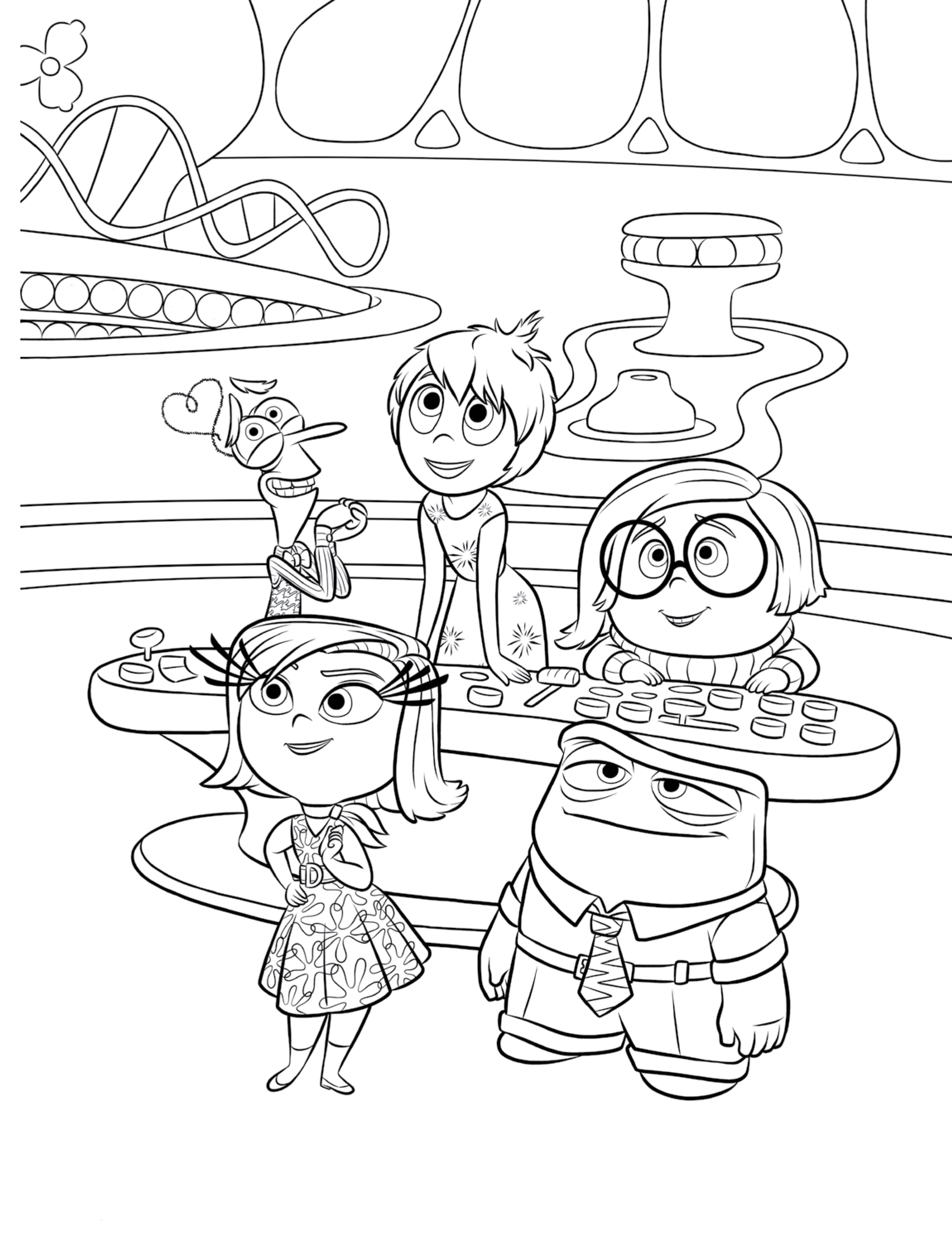 70+ Amazing Inside Out Characters Coloring Pages Printable