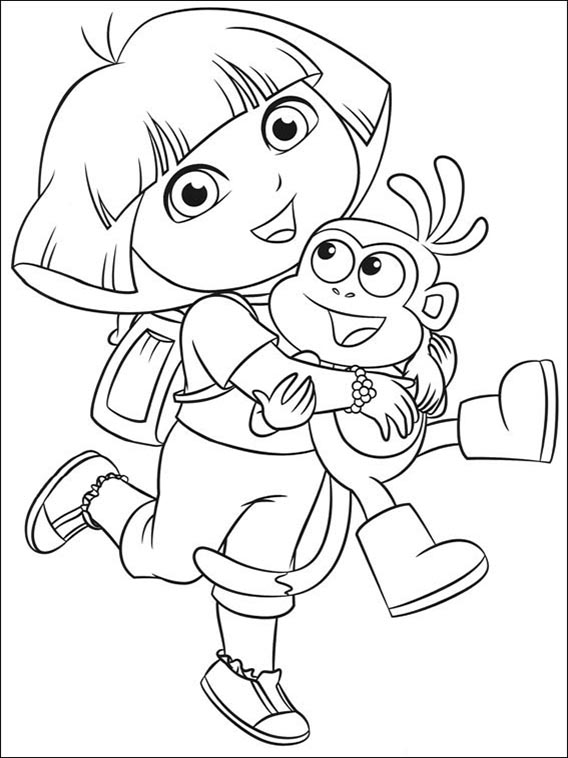 163+ Cheerful Dora Summer Coloring Pages Printable