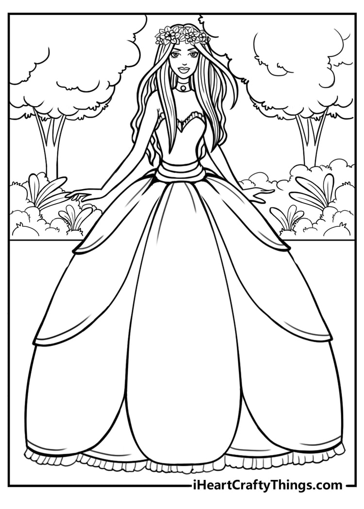 78+ Artistic Princess Red Coloring Pages Printable