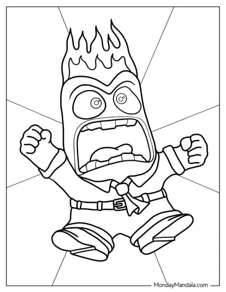 83+ Educational Anger From Inside Out Coloring Pages Printable