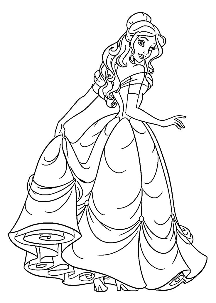 84+ Simple Princess Red Coloring Pages Printable