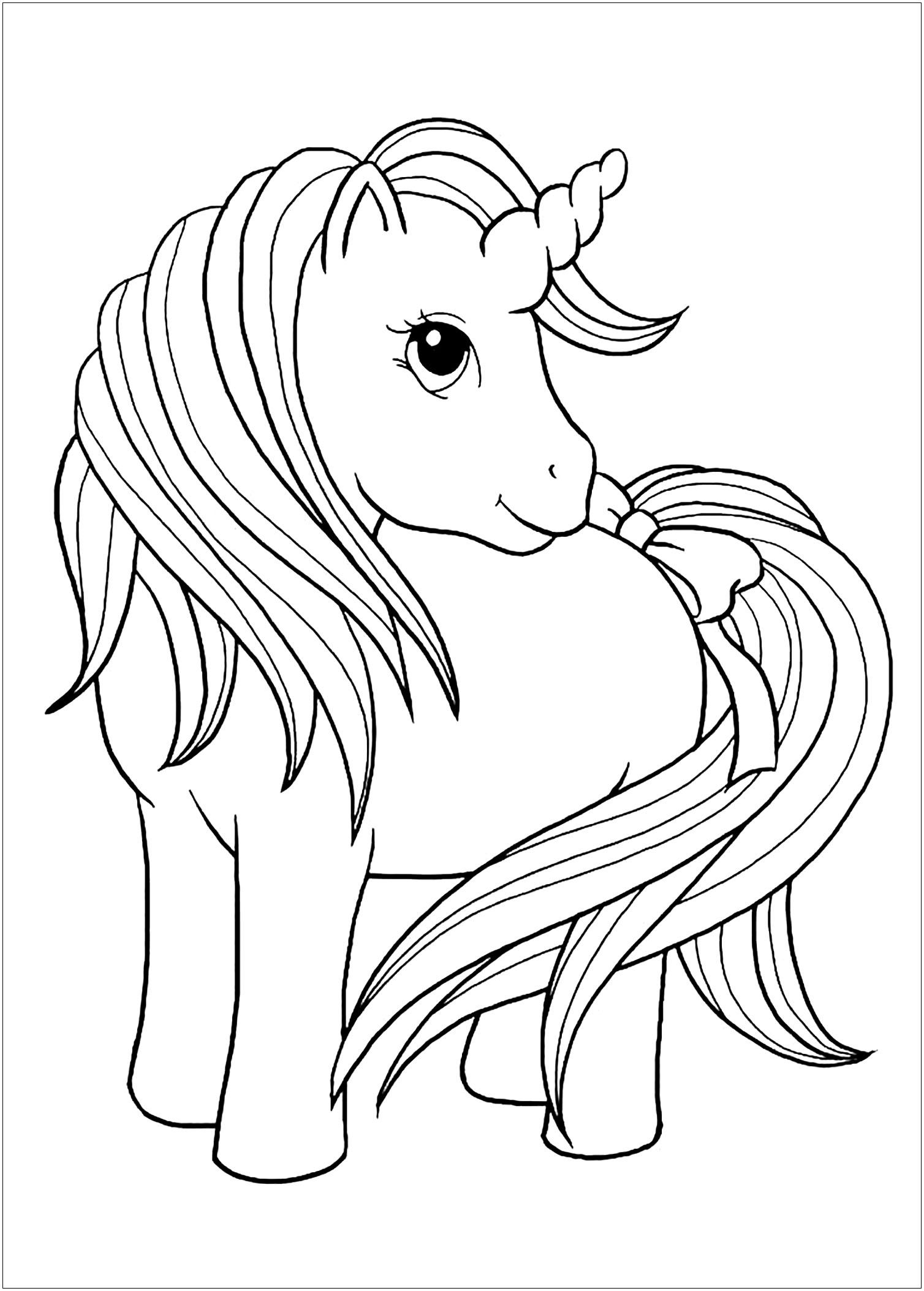 84+ Trendy Unicorn Coloring Pages for Kids Printable