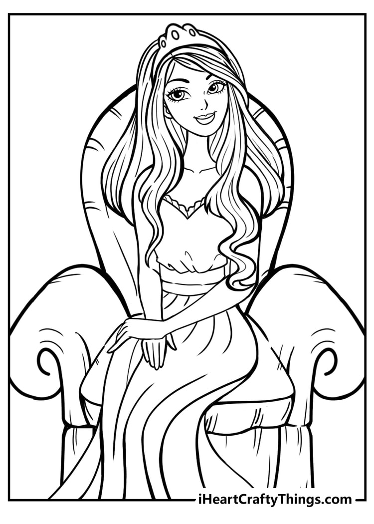 85+ Trendy Princess Red Coloring Pages Printable