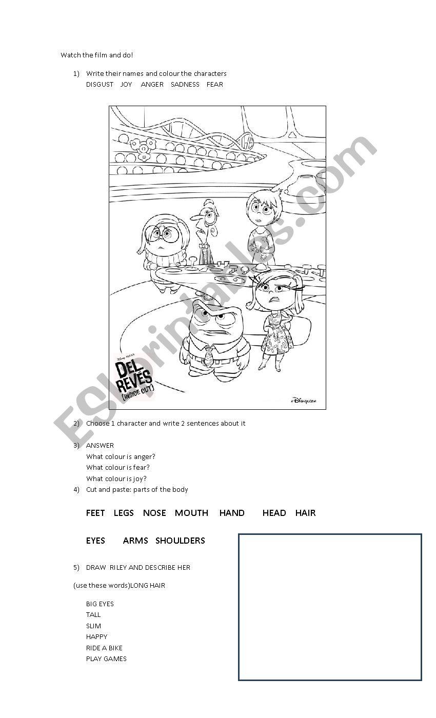 34+ Artistic Inside Out Activity Sheets for Kids