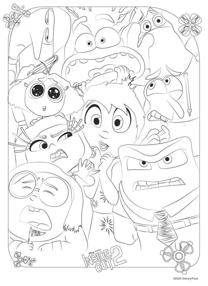 43+ Ultimate Free Inside Out 2 Coloring Pages Inspirational