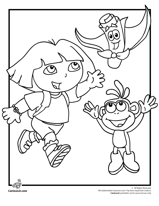 88+ Creative Dora Summer Coloring Pages Printable