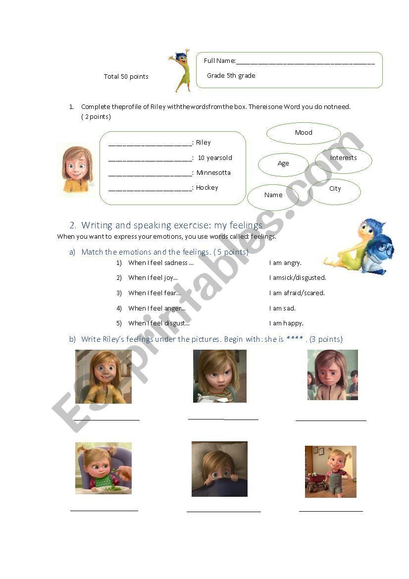 50+ Top Inside Out Activity Sheets Cute