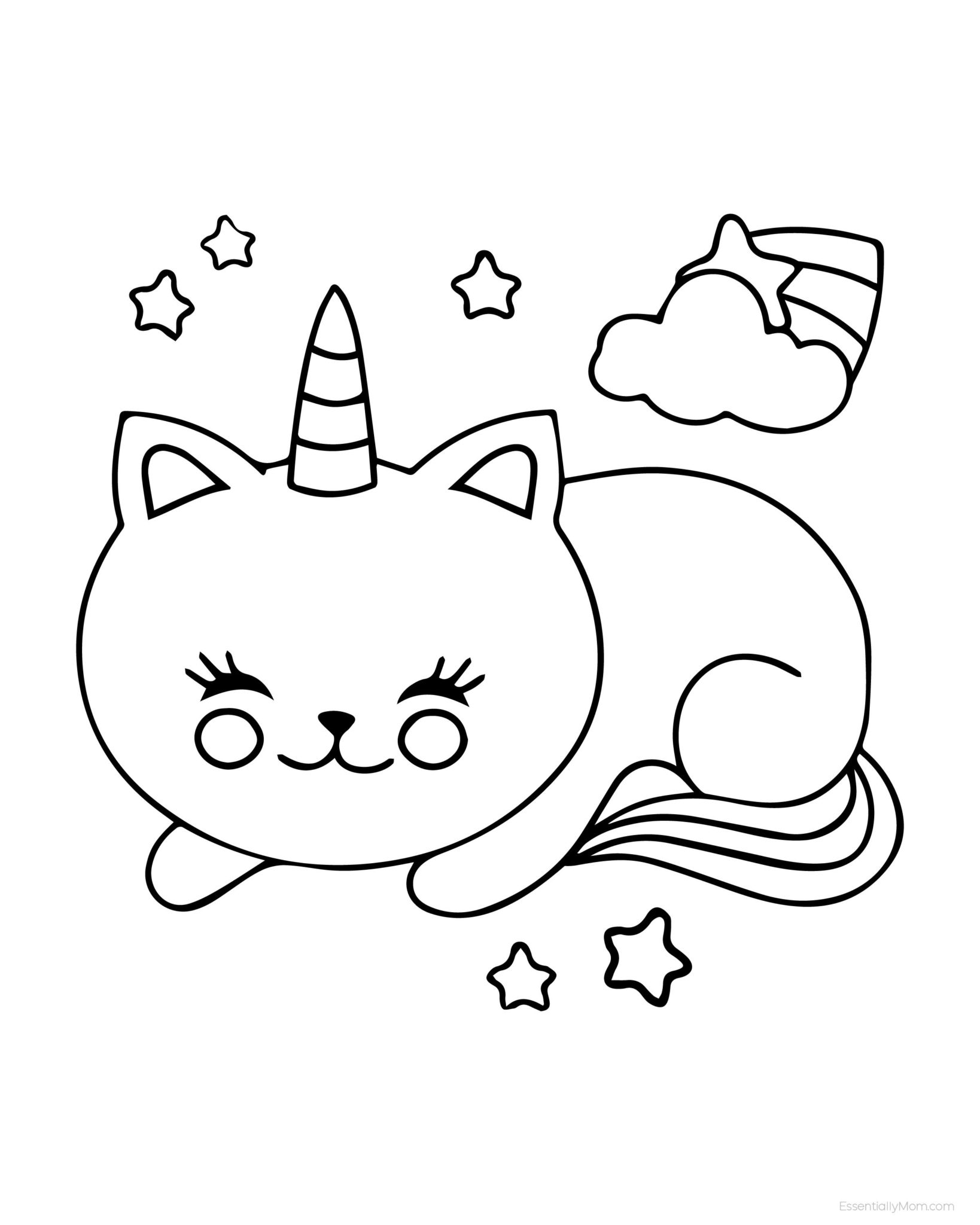 94+ Educational Unicorn Coloring Pages for Kids Printable