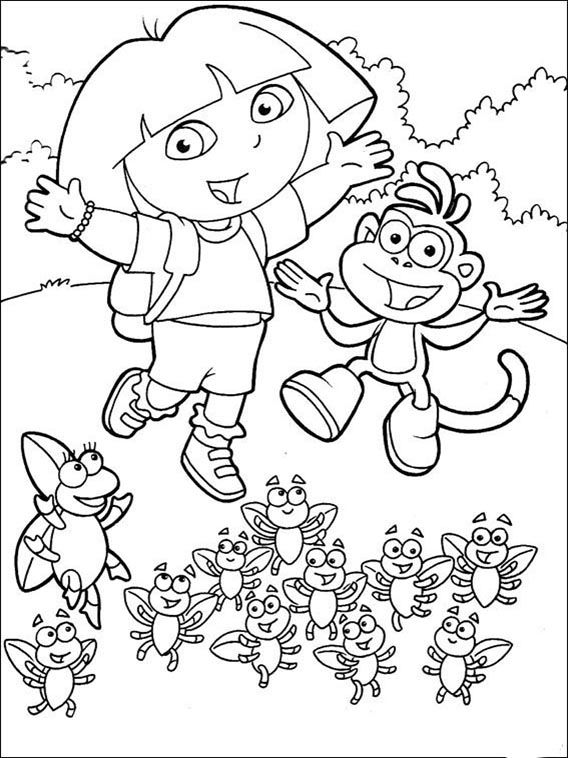 113+ Captivating Dora Summer Coloring Pages Printable