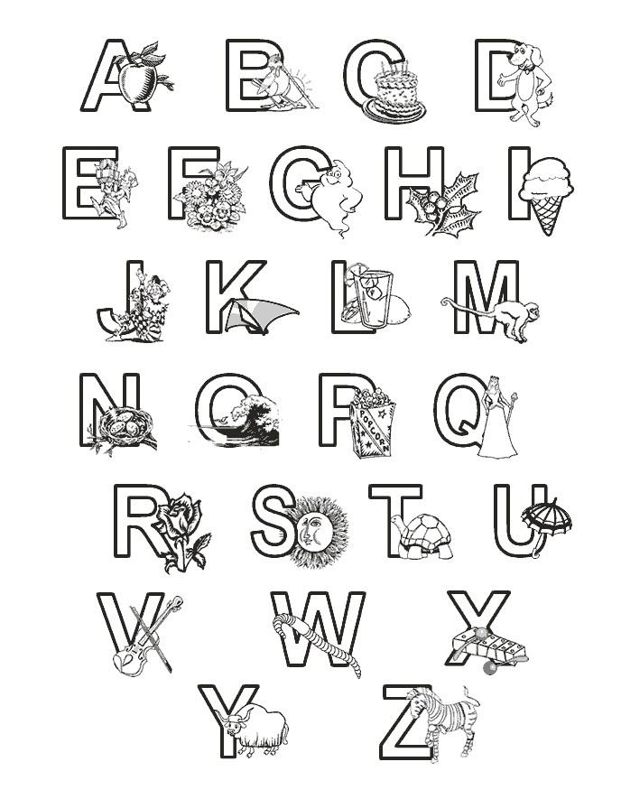 31+ Funtastic Alphabet Book Coloring Pages with Simple Outline