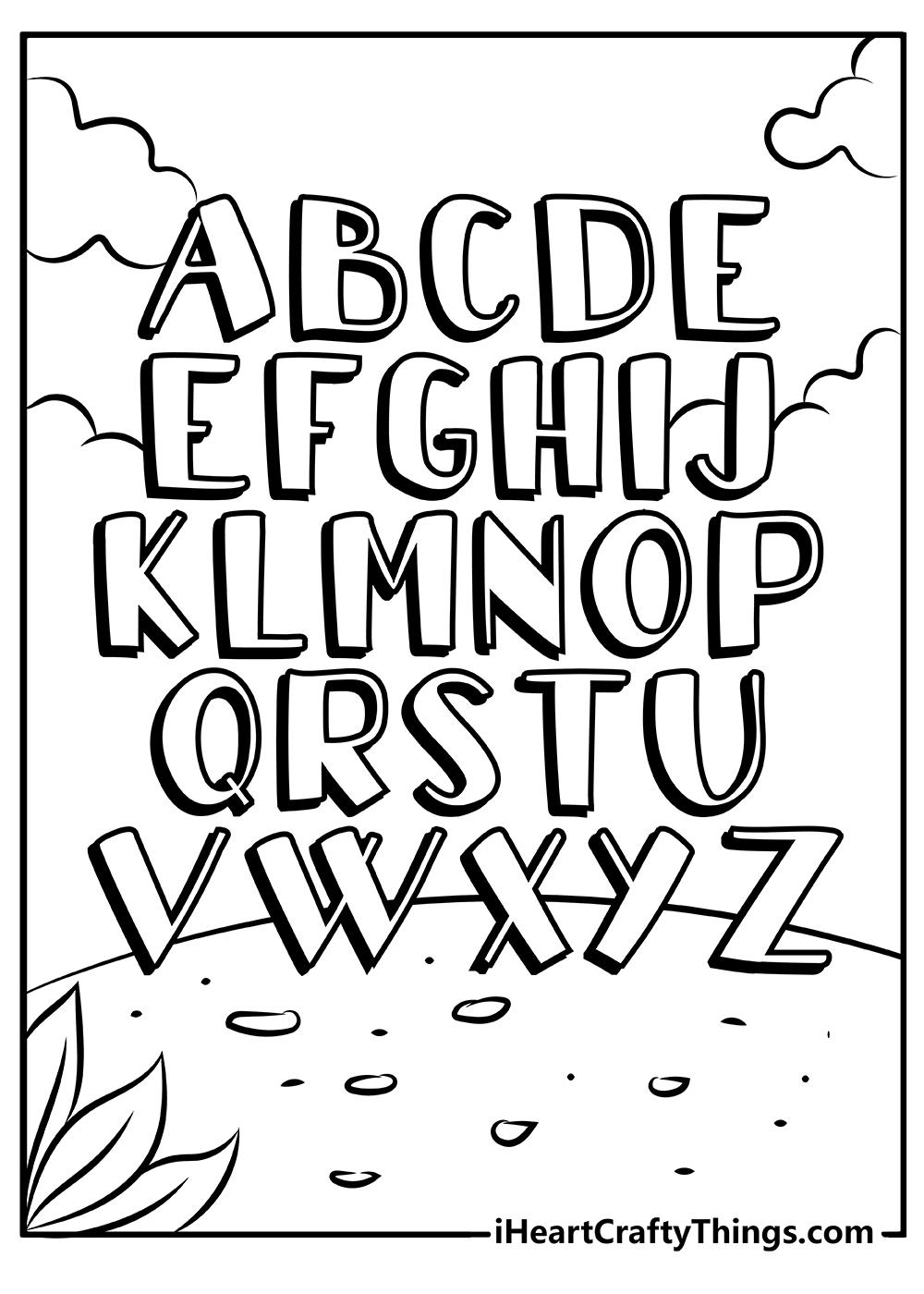 32+ Easy Alphabet Book Coloring Pages Download FREE