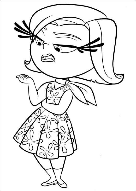 34+ Cheerful Disgust From Inside Out Coloring Pages for Educational