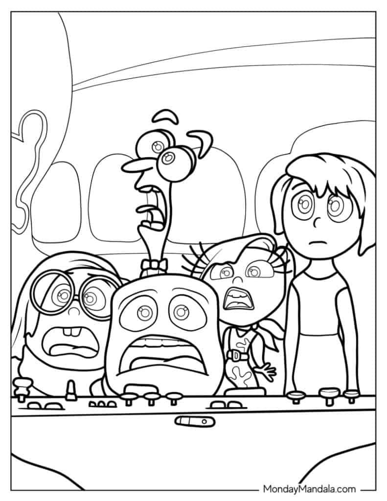 44+ Engaging Free Inside Out 2 Coloring Pages Cute