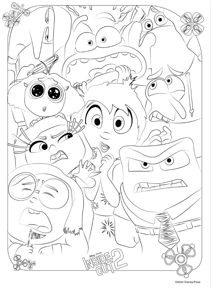 34+ Detailed Free Inside Out 2 Coloring Pages Download FREE