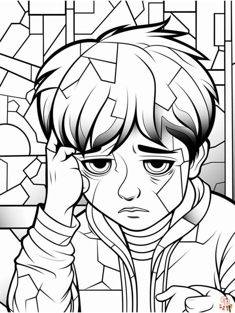 37+ Colorful Sad Coloring Pages for Kids