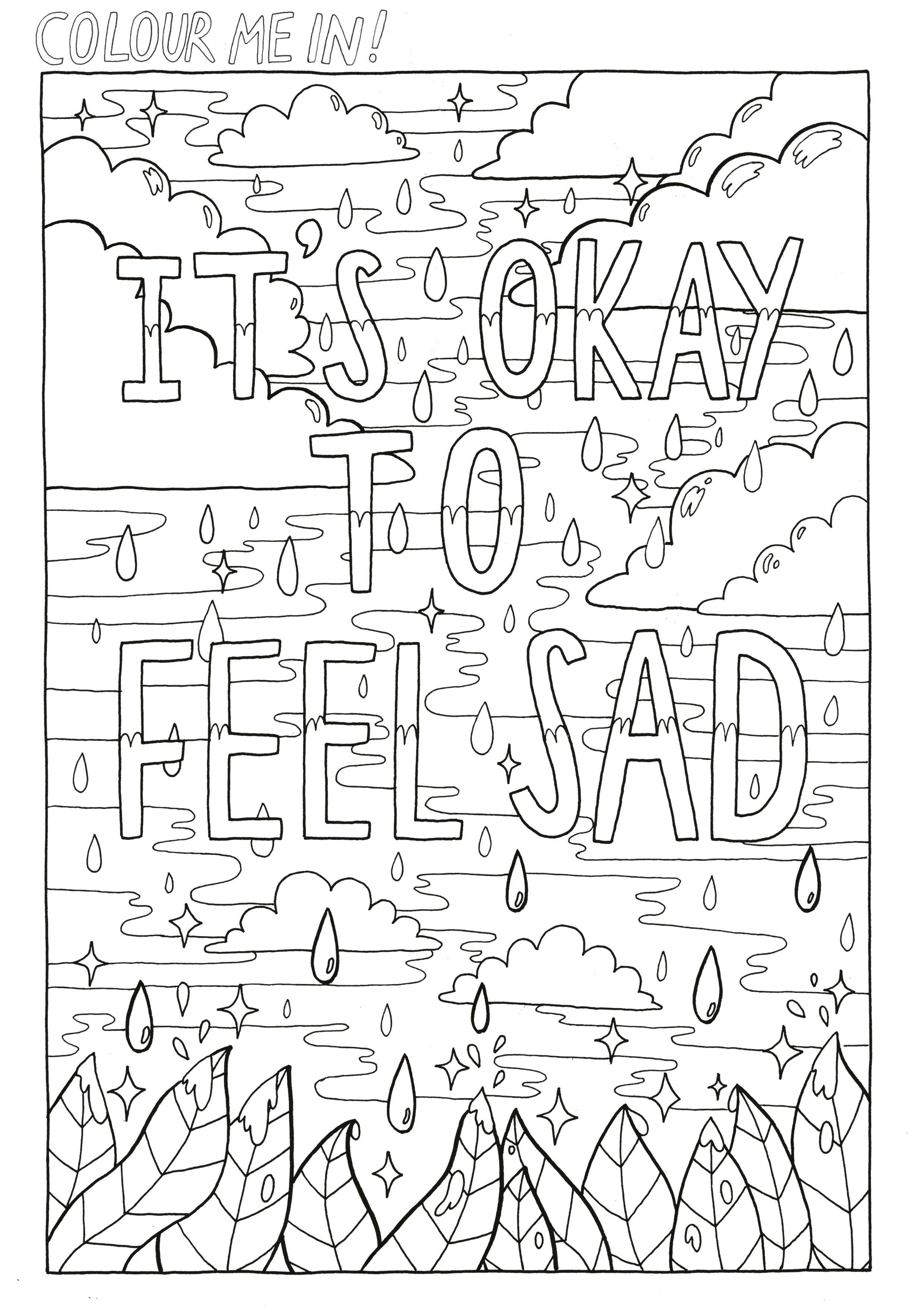 44+ Adorable Sad Coloring Pages Inspirational