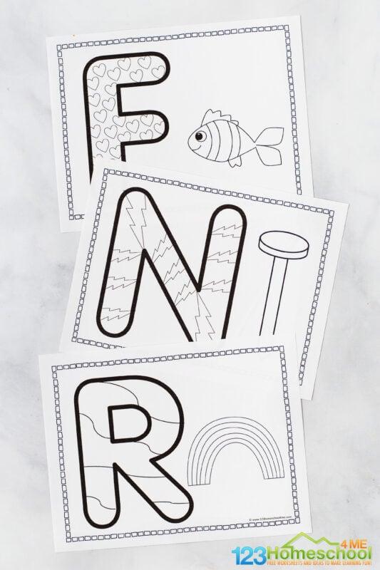 45+ Easy Alphabet Book Coloring Pages with Simple Outline