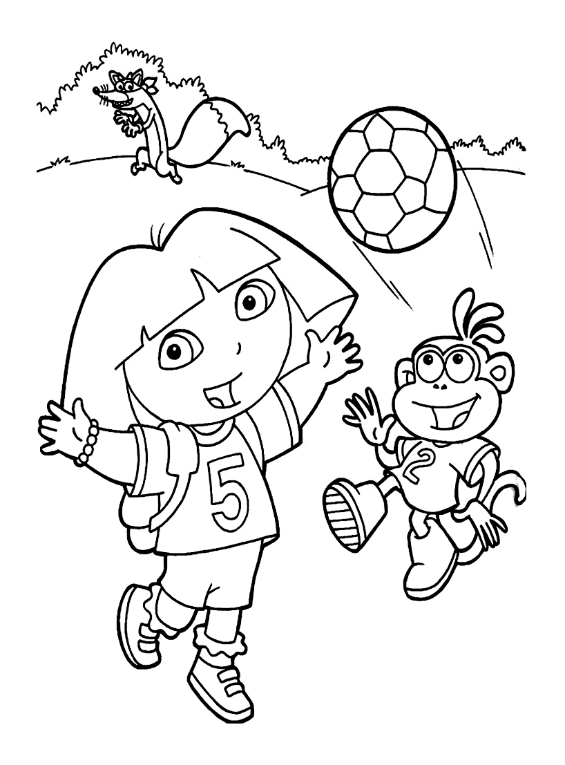 131+ Vibrant Dora Summer Coloring Pages Printable