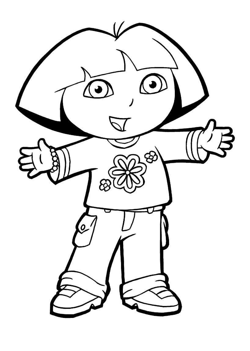 63+ Joyful Dora Summer Coloring Pages Printable