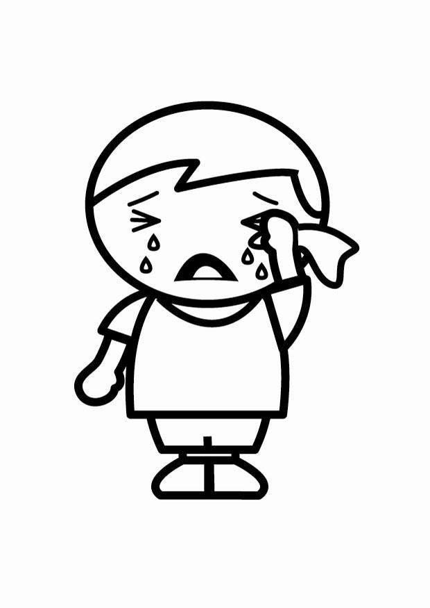 42+ Adorable Sad Coloring Pages with Simple Outline