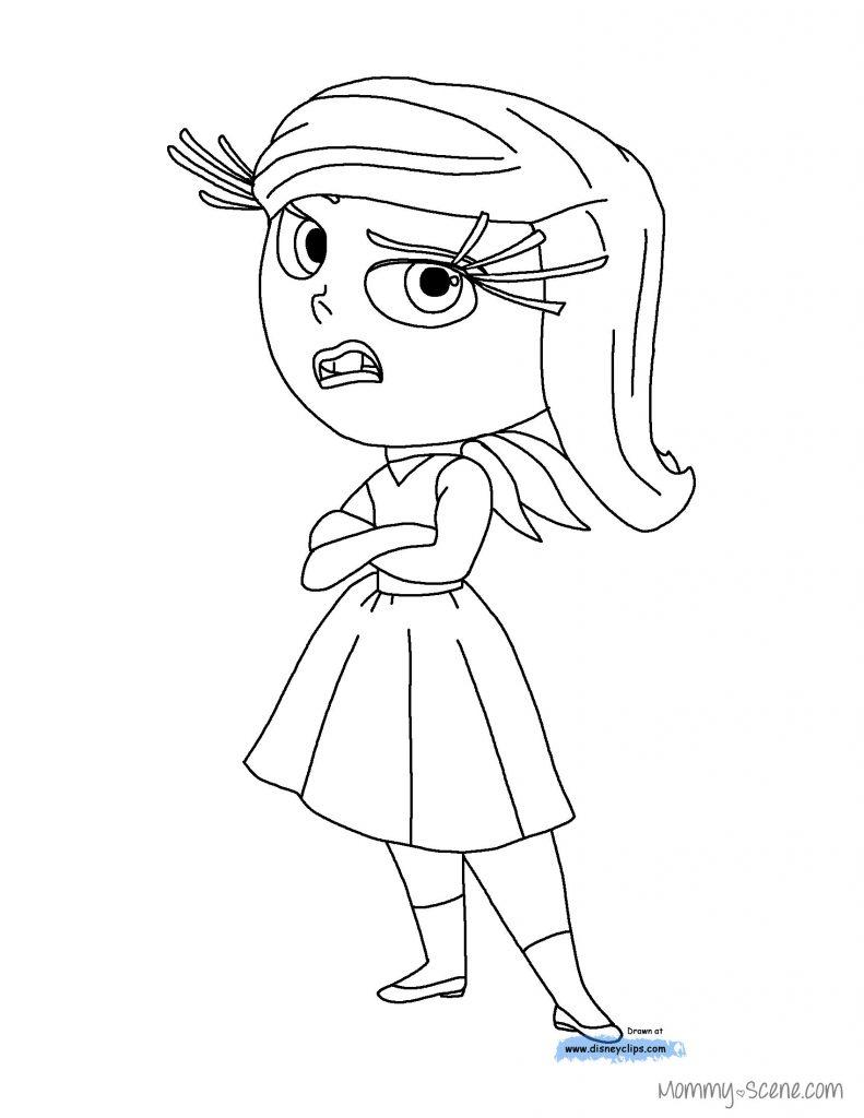 46+ Creative Disgust From Inside Out Coloring Pages Easy Kids