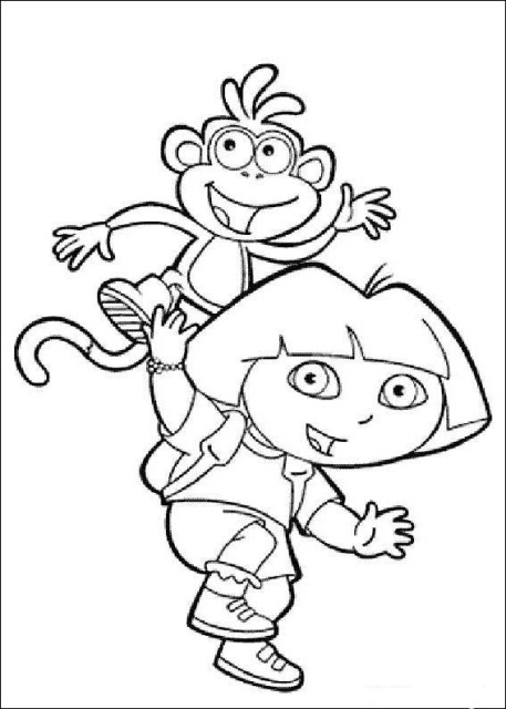 111+ Exciting Dora Summer Coloring Pages Printable