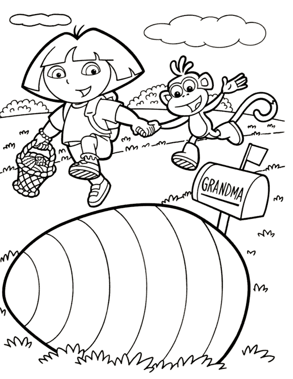 63+ Inspiring Dora Summer Coloring Pages Printable