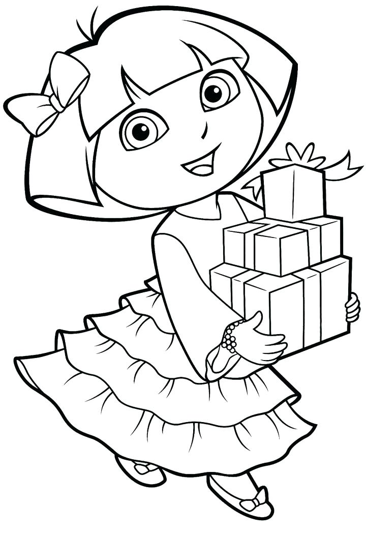 41+ Beautiful Dora Summer Coloring Pages Printable